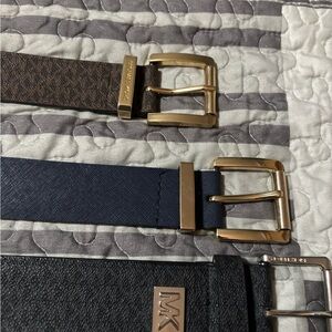 Michael Kors Brown, Navy, and Black Belt
